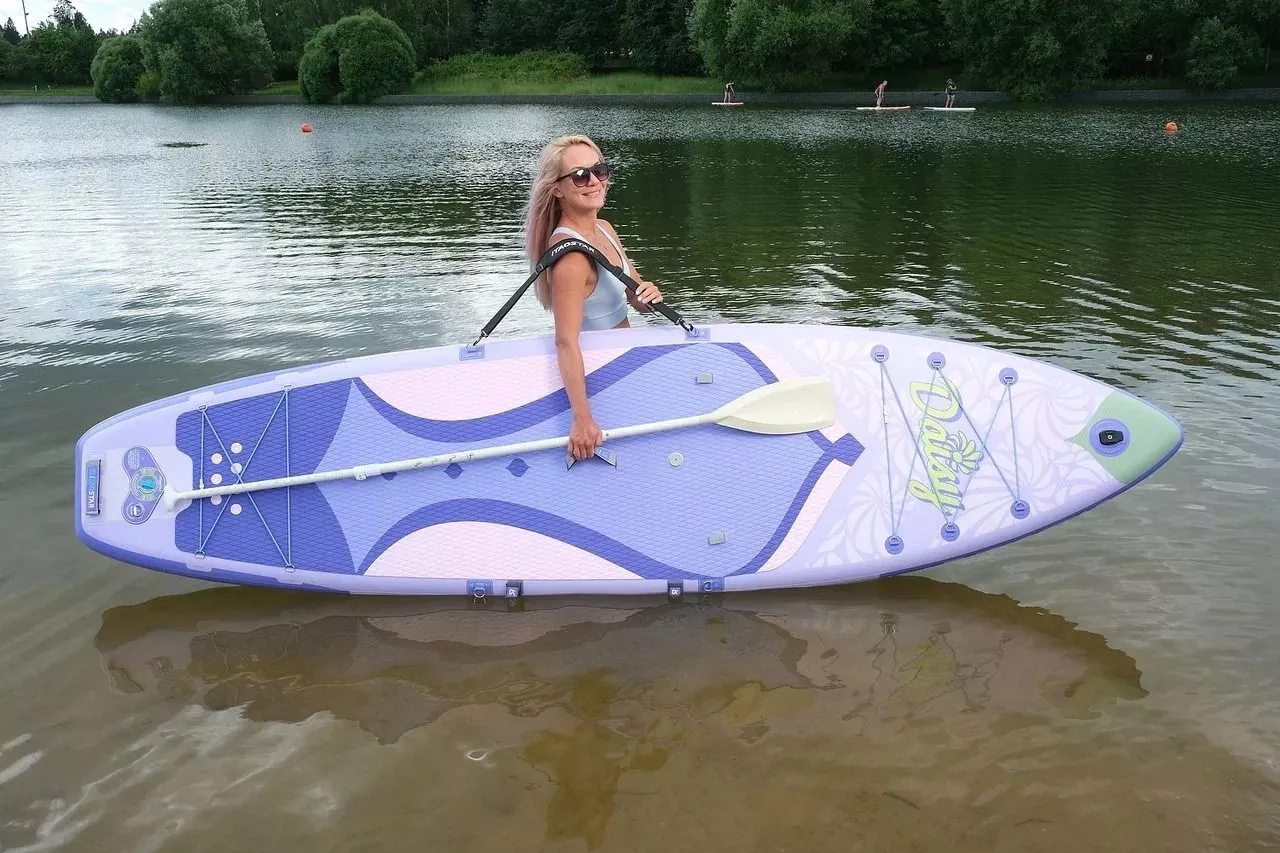 Надувная сап-доска iTaoStar Daisy Exquisite 11'6''x35"x6" purple вид 2
