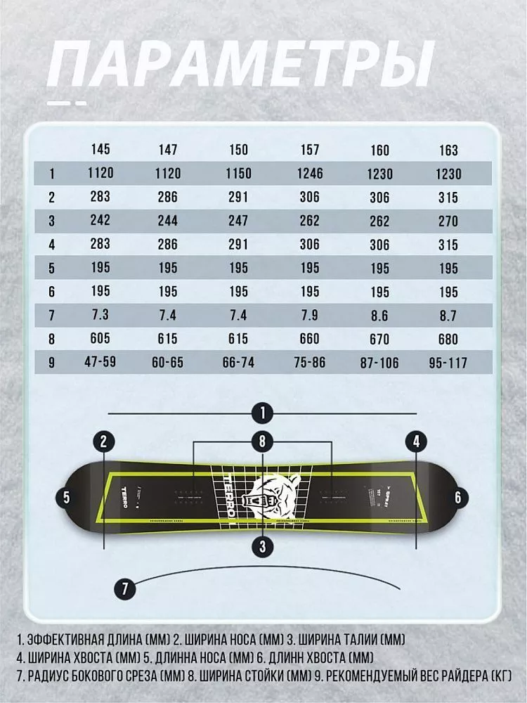 Сноуборд TERRO - SPRAY 24/25 (ростовка 163) вид 7