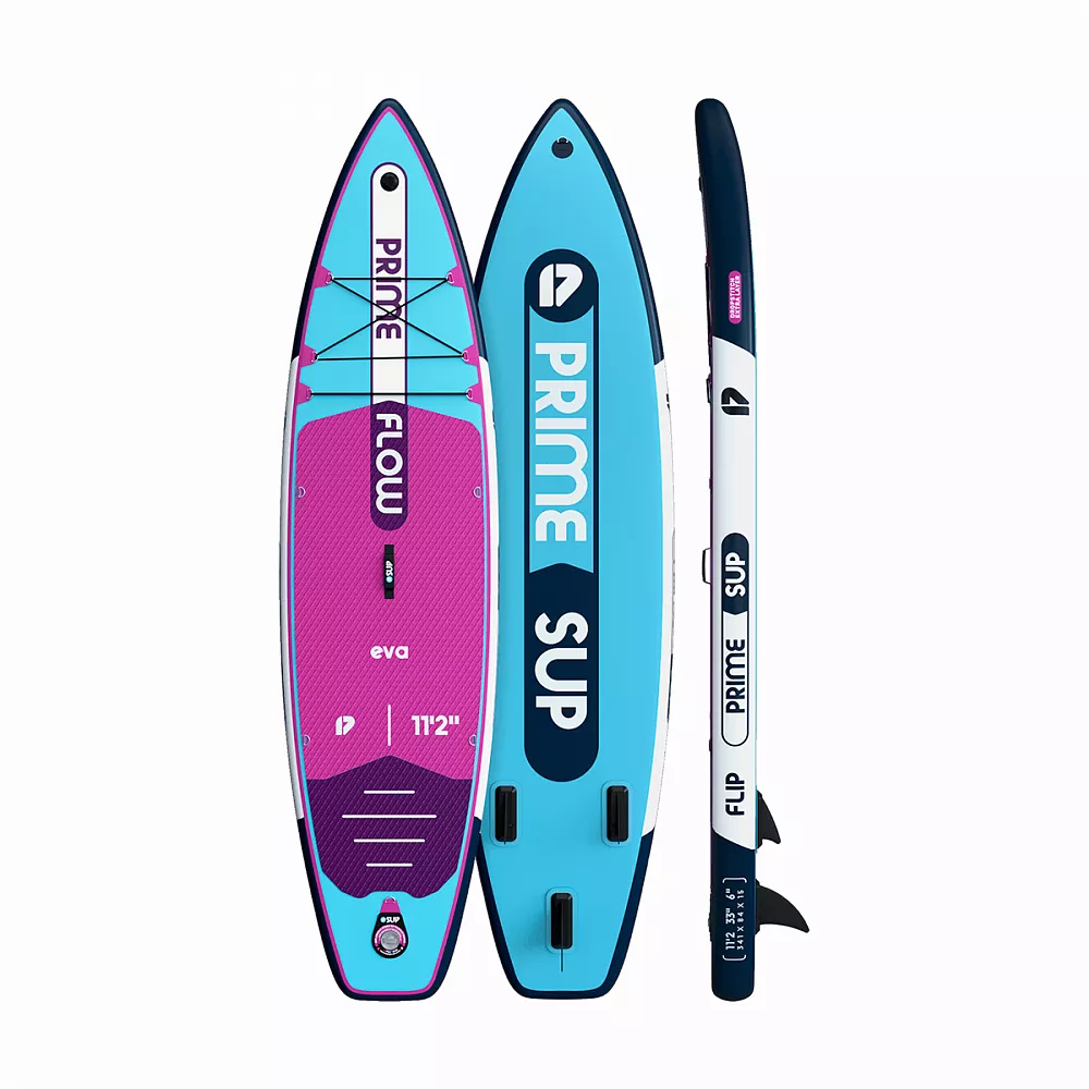 Сапборд надувной SUP Prime 11'2"x33"x6" Flow light blue (2025) вид 1