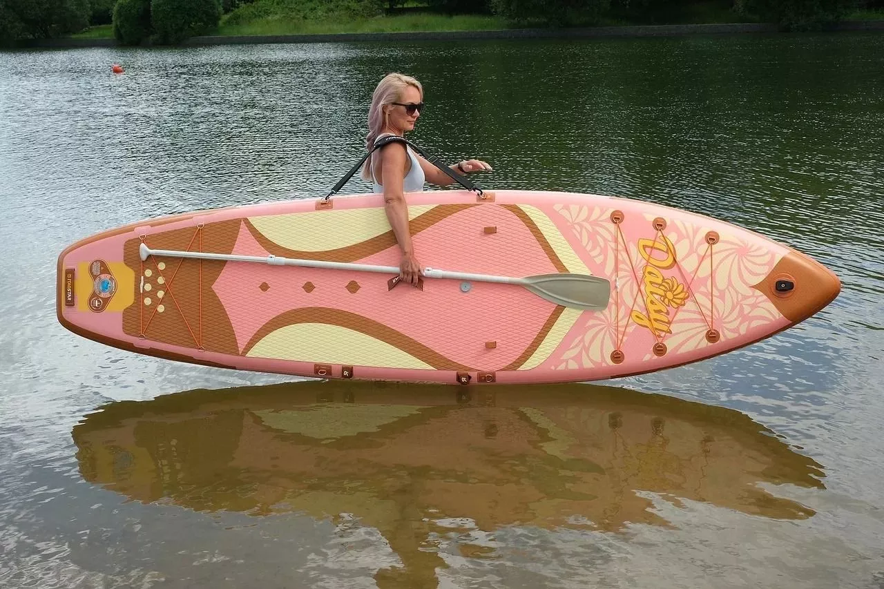 Надувная сап-доска iTaoStar Daisy Sophisticated 11'6"x35"x6" pink вид 1