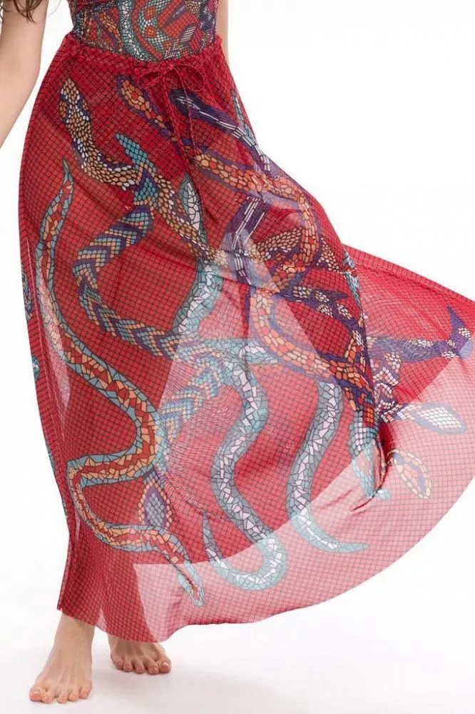 Пляжная юбка RoDaSoleil «Змеи Мозаика» (Snakes Mosaic) вид 3