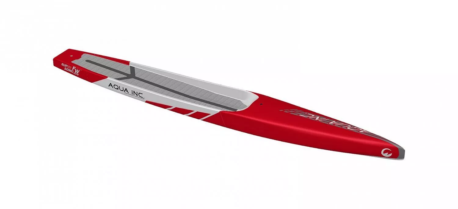 Сап-доска жесткая AQUA INC. Flatwater EVO 14'0"x21" carbon white/red (2024) вид 1