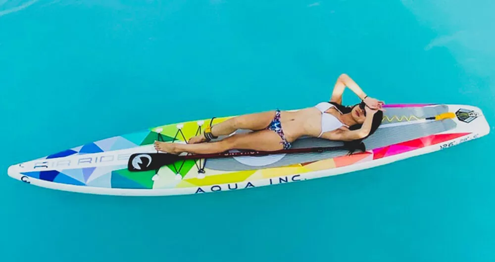 Сапборд надувной AQUA INC AirRider Ammolite 12'6"x31"x15 вид 6