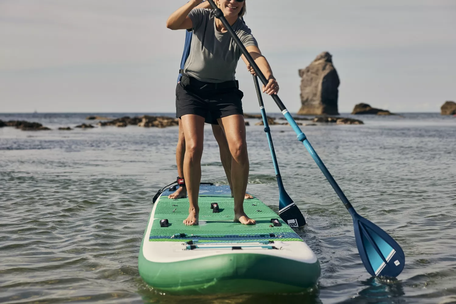 Весло SUP карбоновое разборное RED PADDLE Hybrid Tough Blue 2024 вид 7