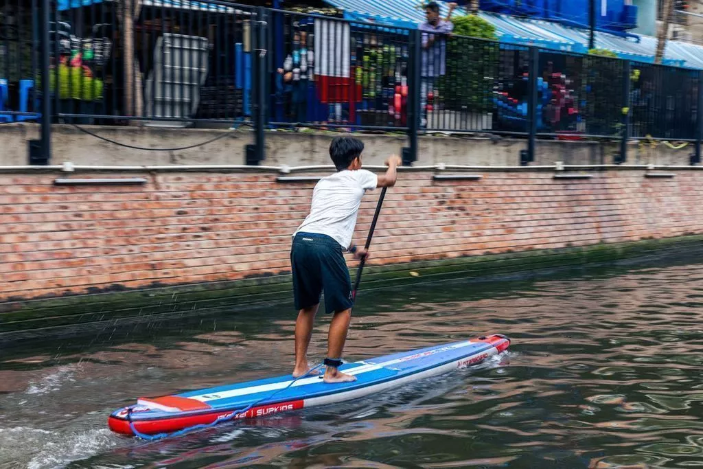 Надувная детская SUP доска Starboard 12'6”х21”х4.75” SUP Kid Racer Deluxe SC вид 10