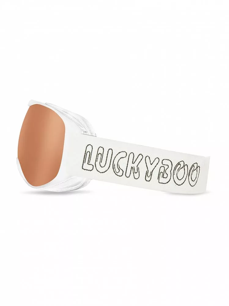Детская горнолыжная маска LUCKYBOO - PLAY белая (one size) вид 1