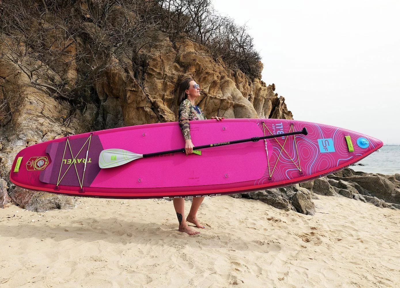 Доска SUP надувная SUP face Travel 11'8x30"x5" (2025) вид 12