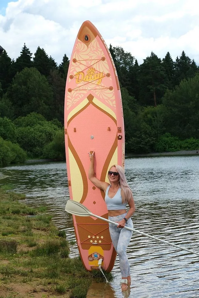 Надувная сап-доска iTaoStar Daisy Sophisticated 11'6"x35"x6" pink вид 3