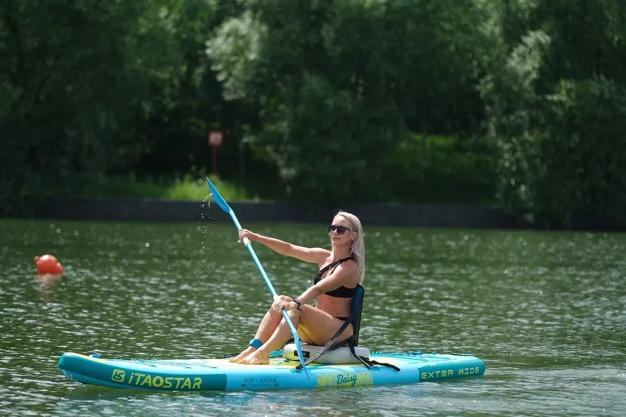 Надувная сап-доска iTaoStar Daisy Elegant 11'6''x35"x6" blue вид 10