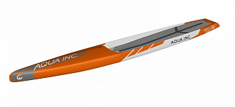 Сап-доска жесткая AQUA INC. Flatwater PRO 14'0"x21" carbon white/orange вид 2