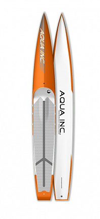 Сап-доска жесткая AQUA INC. Flatwater PRO 14'0"x21" carbon white/orange