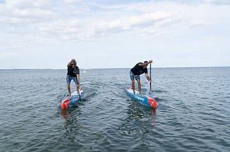 Жесткий сап Starboard Gen R Blue Carbon 14'0" x 27" с чехлом вид 12