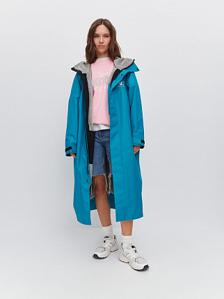 Парка TORTUGA TEAMLINE fit (Бирюзовый/Светло-серый)