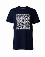 Футболка Starboard Mens Finger Print Tee Navy/White