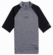 Рашгард мужской Billabong с короткими рукавами Contrast UPF 50 серый