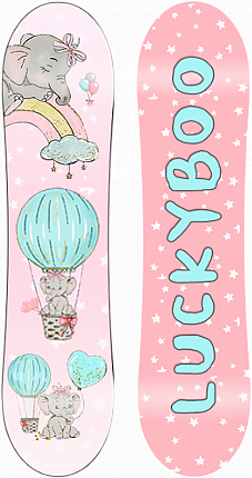 Детский сноуборд LUCKYBOO - PINK 21/22 (ростовка 90)