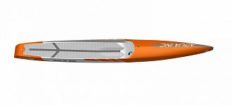 Сап-доска жесткая AQUA INC. Flatwater PRO 14'0"x21" carbon white/orange вид 1