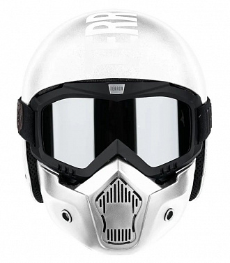Горнолыжный шлем с маской TERRO Aviator Kit White