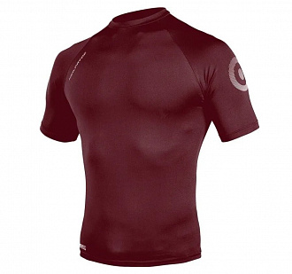 Мужской рашгард с коротким рукавом NP 23 Rise Rash Guard S/S L C5 maroon/silver print