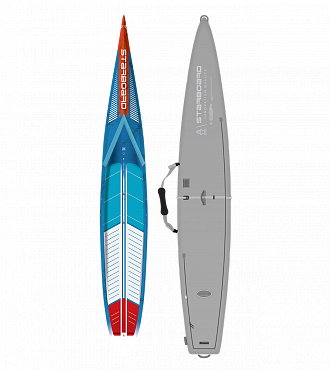 Жесткий сапборд Starboard SUP Sprint Blue Carbon Sandwich 14'0" х 23.5" с чехлом (2025)