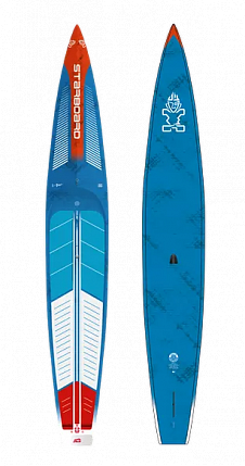 Жесткий сапборд Starboard Gen R Blue Carbon Sandwich 14'0" х 25" с чехлом (2025)