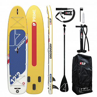 Доска SUP надувная PRIME 12'2x33"x6" Discovery yellow