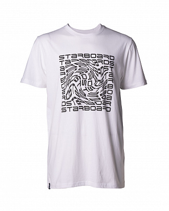Мужская хлопковая футболка Starboard Mens Finger Print Tee White