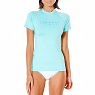 Гидрофутболка Rip Curl женская GOLDEN RAYS S/SL UV LIGHT AQUA