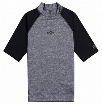 Рашгард мужской Billabong с короткими рукавами Contrast UPF 50 серый
