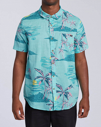 Рубашка мужская Billabong sundays floral голубая
