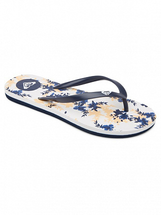 Обувь пляжная женская ROXY To The Sea Ditsy navy/white