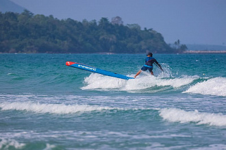 Жесткий сапборд Starboard Gen R Blue Carbon Sandwich 14'0" х 23" с чехлом (2025) вид 13