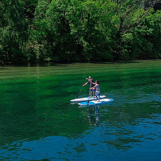 Доска SUP надувная Indiana 10'6"x32"x6" Family Pack misty blue с трехчастным веслом 30% карбон-стеклопластик (2025) вид 10