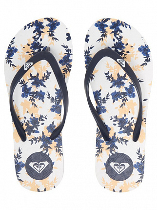 Обувь пляжная женская ROXY To The Sea Ditsy navy/white вид 2