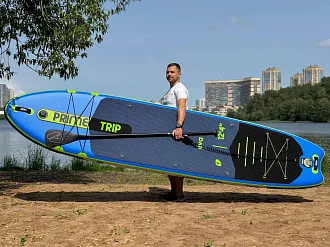 Сапборд надувной SUP Prime 12'4"x33"x6" Trip blue (2025) вид 21