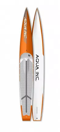 Сап-доска жесткая AQUA INC. Flatwater PRO 14'0"x21" carbon white/orange