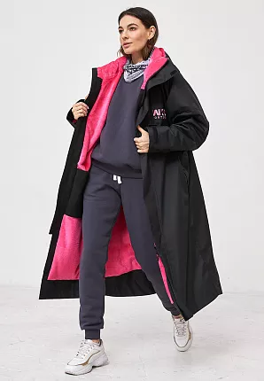 Парка TORTUGA TEAMLINE fit (Черный/Фуксия)