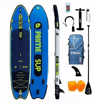 Сапборд надувной SUP Prime 12'4"x33"x6" Trip blue (2025)